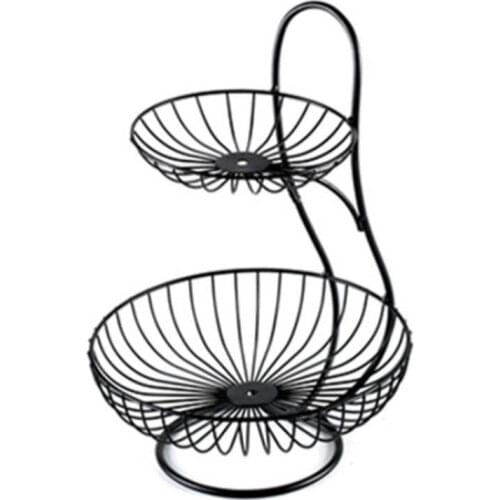 European-style fruit plate living room home double-layer fruit plate modern creative high-end multi-layer fruit plate Large deli