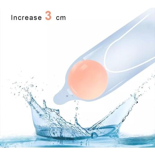 Flesh Silicone Penis Beads Extender Condom Attachment Ball For Penis Enlargement Intimate Goods Reusable Soft Head Penis Sleeve