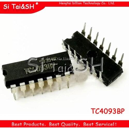 10PCS TC4093BP DIP-14 Quad 2-input and non-Schmitt trigger IC chip