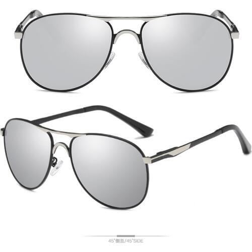 High-end Pilot Fashion Driving Sun Glasses Polarized Mirror Sunglasses Custom Made Myopia Minus Prescription Lens -1 to -6