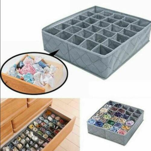 30 Cells Storage Box 30 Clothes Foldable Drawer Organizer Coal Bag Underwear Socks Drawer Organizer Case Container