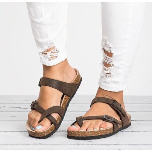 2019 Summer Beach Sandals Women Flat Sandals Slides Chaussures Femme Clog Plus Size 43 Casual Flip Flops Shoes Woman XKD4005