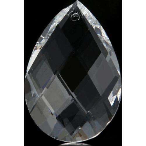 1pc Grid Clear Chandelier Glass Lamp Prisms Parts Hanging Drops Pendants 38mm