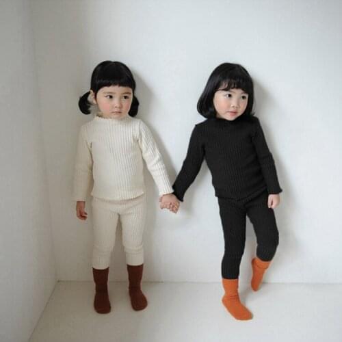 2021 Korean childrens clothing spring and autumn new childrens set cotton girls' home clothes set Baby Pajamas