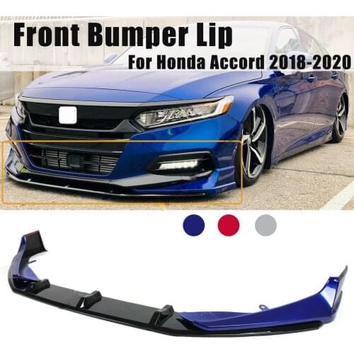 2021 Front Bumper Lip Spoiler 3 Pcs for Honda Accord 2018-2020 Car Body Modification Styling Lower Bumper Diffuser Protector