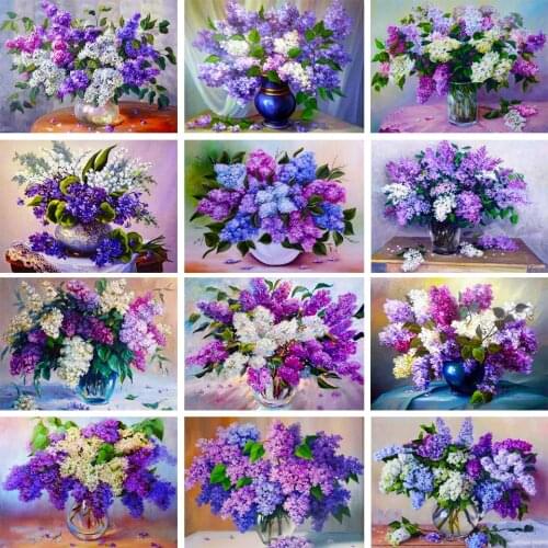 5D DIY Diamond Painting Flower Rhinestone Picture Cross Stitch Kit Full Diamond Embroidery Inlaid Mosaic Home Decoration Gifts
