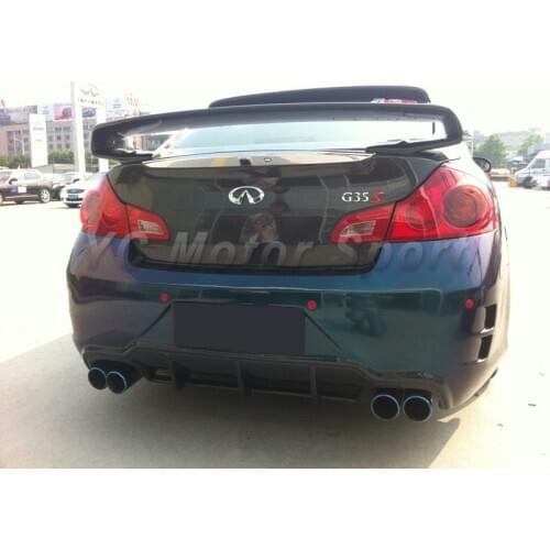 Car Accessories FRP Elite II Style Quad Exhaust Rear Bumper with CF Diffuser Fit For 2007-2010 V36 G25 G35 G37 Q40 Sedan