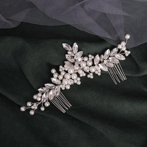 Flower Rhinestone Hair Comb Hair Accessories For Women Decoration For Hair Wedding Accessories Hair Jewelry Headpiece