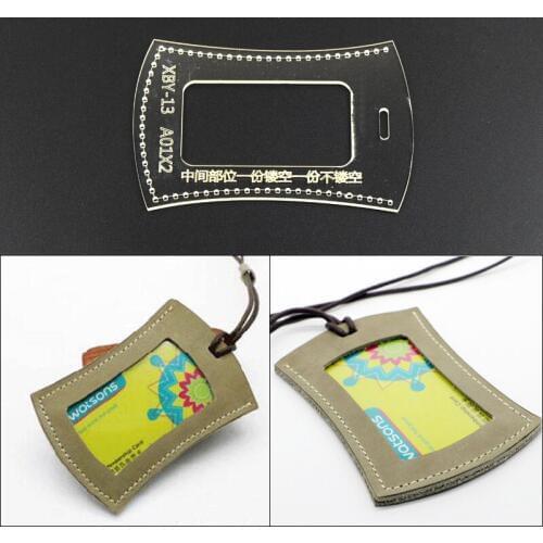 DIY Creative card package Template Clear Acrylic durable Leather Pattern Leathercraft 7*11*1cm