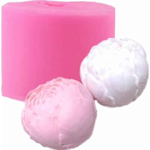DIY baking 3D three-dimensional peony flower fondant cake chocolate mold aromatherapy plaster silicone mold
