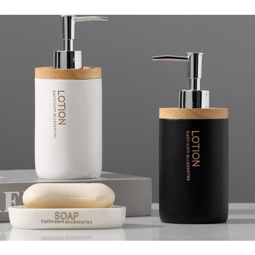 European Bathroom Dispensing Hand-liquid Bottle Shower Gel Shampoo Emulsion Press Bottle Resin Material Model Room Decoration