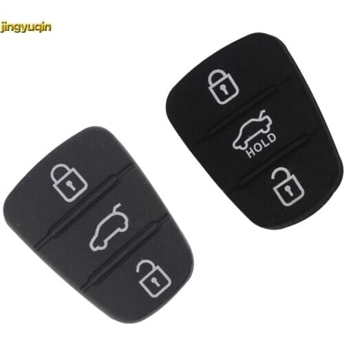 Jingyuqin 3Button New Flip Folding Rubber Pad Remote Car Key Shell Replacement For Hyundai I30 IX35 For Kia K2 K5 Key Cover Case