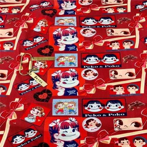 Beautiful 100% Cotton Fabric Cartoon Girls Print Digital Print Sewing Material DIY Home Patchwork Dress Clothing