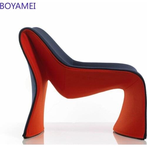 Glass fiber reinforced plastic simple modern net red lazy sofa chair Nordic style M-shaped lounge chair