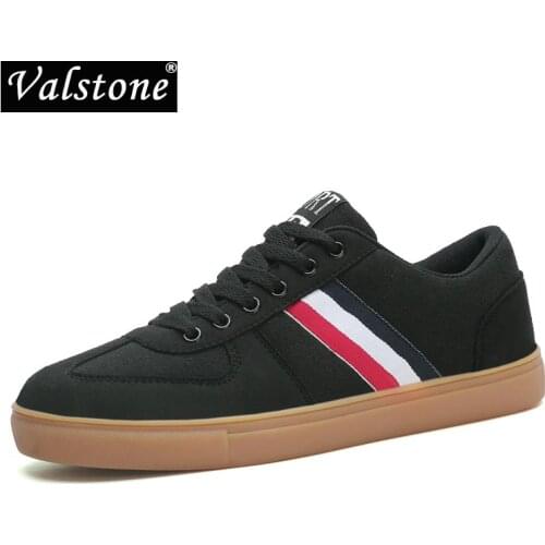Valstone 2021 Classic Men Shoes Quality Casual Flats Breathable Light Male Footwear Lace-up Canvas Sneaker For Men Plus Size 46