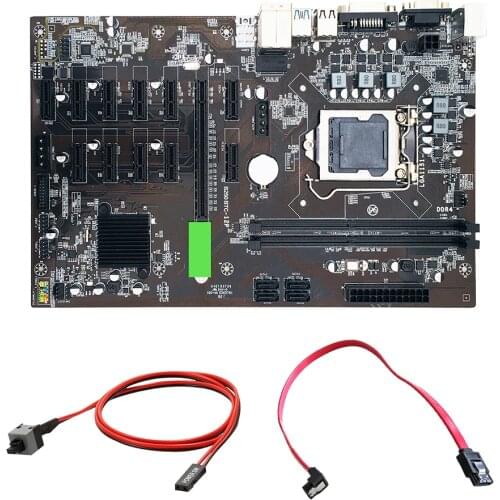 B250 mining motherboard 12 GPU Bitcoin Crypto Etherum Mining JW B250P B250-BTC PRO DDR4 LGA 1151 Motherboard SATA3.0 Support VGA