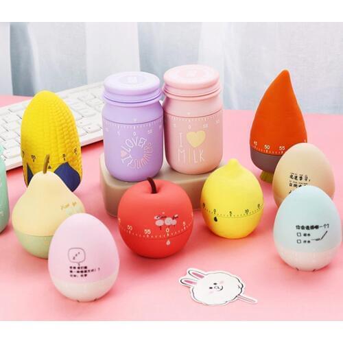 Cute Fruit Vegetable Scale Timer Kitchen Timers Creative Mechanical Timer Kitchen Tools Accessories Dining Bar Home Decoration