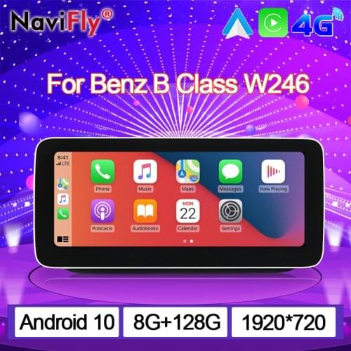 NaviFly 8GB RAM 128GB ROM 1920*720 IPS Android Car Radio DVD Videos Readers For Mercedes Benz B-Class W246 B200 B180 B220 B260
