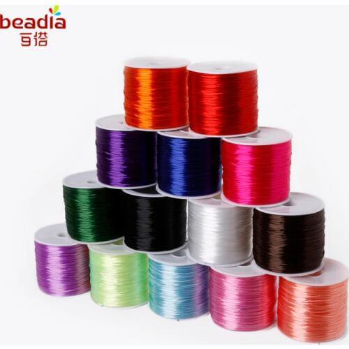 New Arrival! Dia 0.7mm 50m/Roll Stretch Elastic Beading Cord Wire String For Gift Wrapping Decorate Party Wedding Place