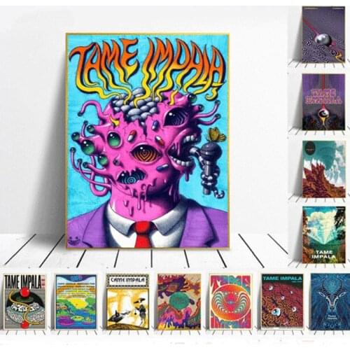 New Tame Impala Psychedelic Poster And Prints Rock Music Band Tour Art Canvas Painting Wall Pictures For Living Room Home Decor