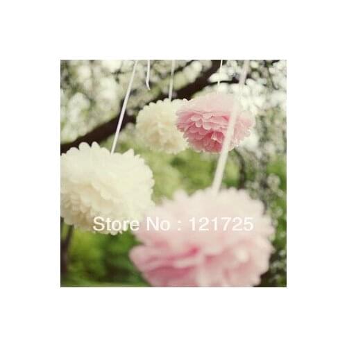 Wholesale 100pcs 12"(30cm) Tissue Paper Pom Poms Wedding Party Decor Craft festival decoration