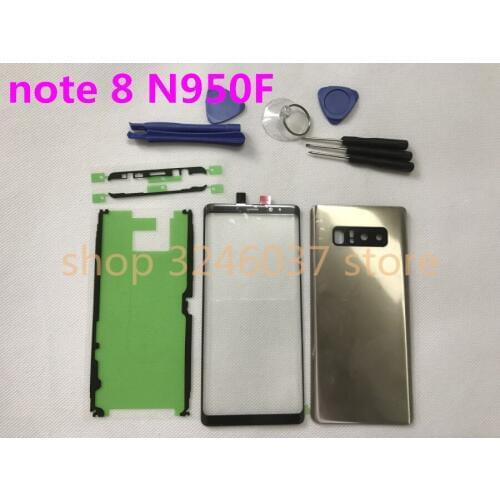 Original Full Housing Case Battery Cover+Front Screen Glass Lens+Adhesive tape For Samsung Galaxy note 8 N950 N950F All parts