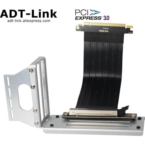 PCI- E 3.0 16X Graphics Card vertical kickstand/base ATX case Flexible Connector Cable Riser Card Extension Port Adapter for GPU