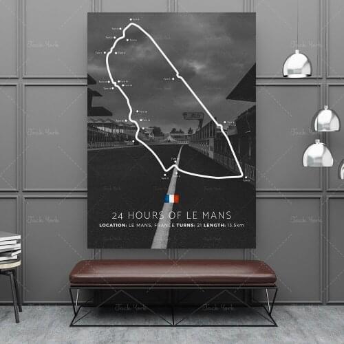 High-definition printing on large modern 24-hour posters at Le Mans Circuit