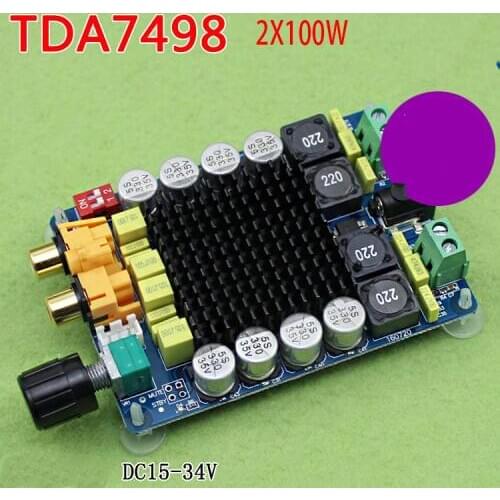 KYYSLB DC15~34V 2*100W TDA7498 Amplifier Board Home Audio High Power Digital Power Amplifier Board Computer Stereo 4~8 Ohms