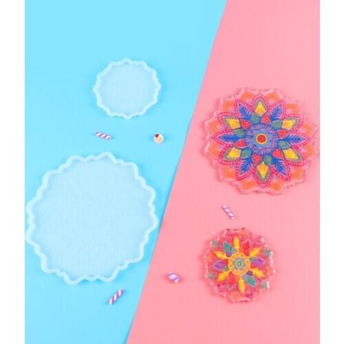 Crystal Epoxy Resin Mold Sunflower Coaster Silicone Mould DIY Crafts Cup Mat Pad Making Tool