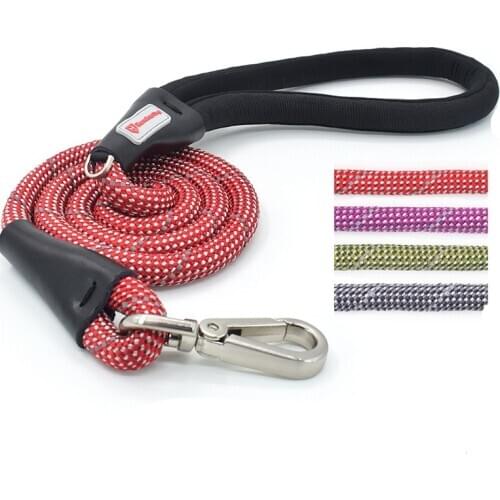 Pet Leash Reflective Strong Dog Leash 1.5M Long With Comfortable Padded Handle Heavy Duty Training Rope For Medium Big Dog