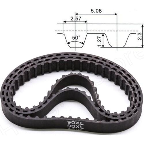 XL Rubber Timing Belt Closed Loop XL126 130 134 140 142 150 160 170 180 190 200 Pitch 5.08mm Drive Belts Width 10mm
