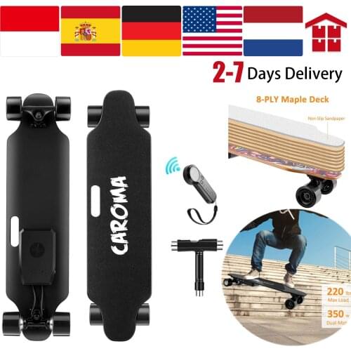 35.4x9.1x4.9inch Electric Skateboard PU Wheel Hub Dual-Motor Skateboard with Remote Control 29.4V 4000mAh Lithium Battery