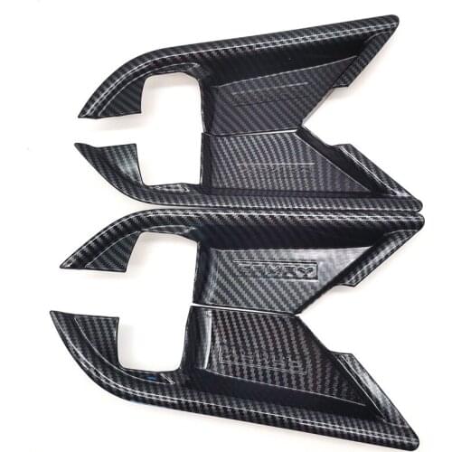 Carbon Fiber Look ABS Interior Door Handle Bowl Cover Trim For Toyota Camry 2018-2021