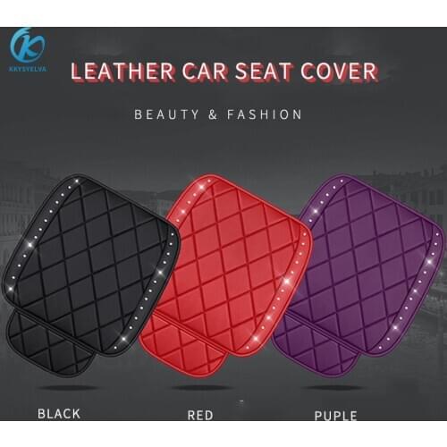 Ultra-Luxury Car Seat Protection Single Seat Without Backrest PU Senior Leather Car Seat Cover For Most Four-Door Sedan&SUV