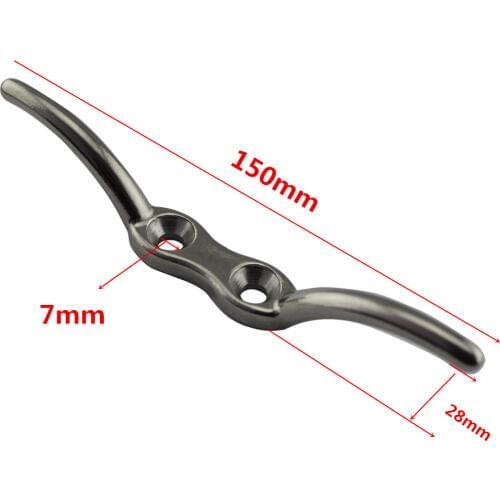 Universal 110mm /4' Flagpole Rope Cleat - Marine 316 Grade Stainless Steel