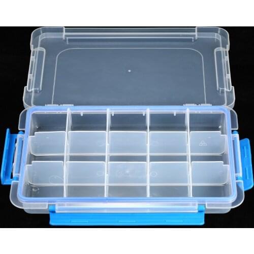 Multiple Compartment Slot StorageTool Box Hardware Box Tool Organizer Jewelry Electronic Component Container Fishing Tackle Box