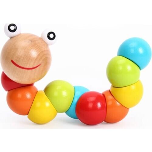 New Worm Twist Puppet Cognition Fun Educational Toys Children Cognitive Colorful Color Early Education Toy Gifts for Baby