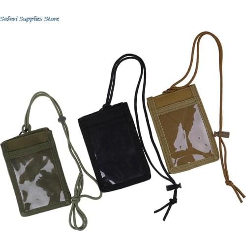 Army Fan Tactical ID Card Case Patch Neck Lanyard and Credit Card Organizer ID Card Holder