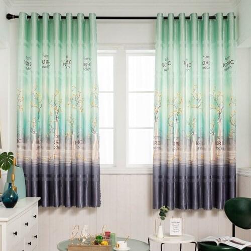 1pcs New Printed Curtain Finished Shading Bedroom Bay Window Curtain Fabric Door Curtain Household Partition Curtain Top F8330