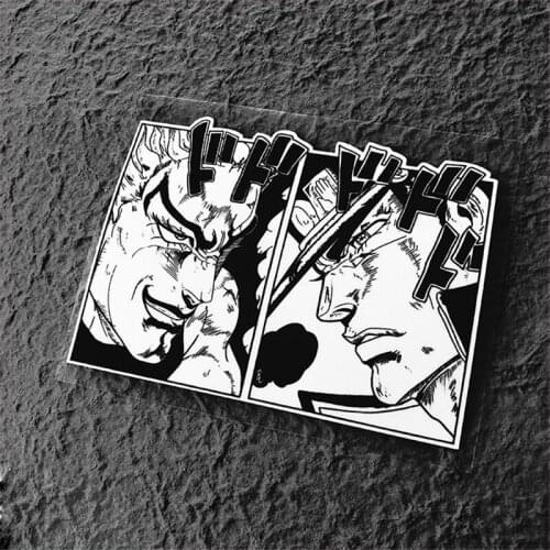 1pcs Anime Cartoon JoJos Bizarre Adventure Kujo Jotaro Printed Reflective Car Sticker Cosplay Decor for Women Men 13cm*10cm