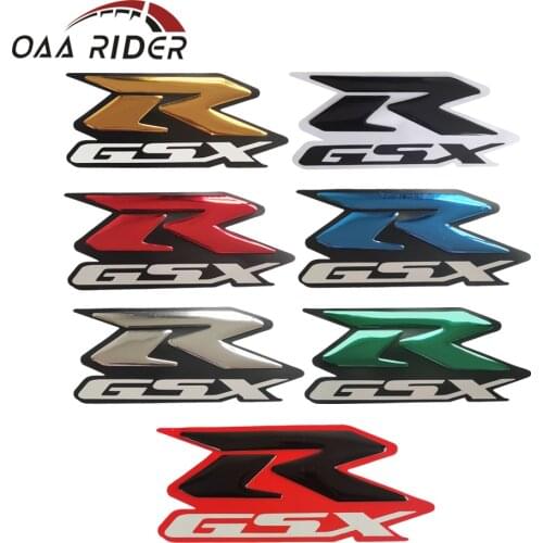 2Pcs Logo Tank Sticker For Suzuki GSX-R GSXR 600 750 1000 1100 Emblem 3D Fairing Decal Racing Stickers Motorcycle Decoration