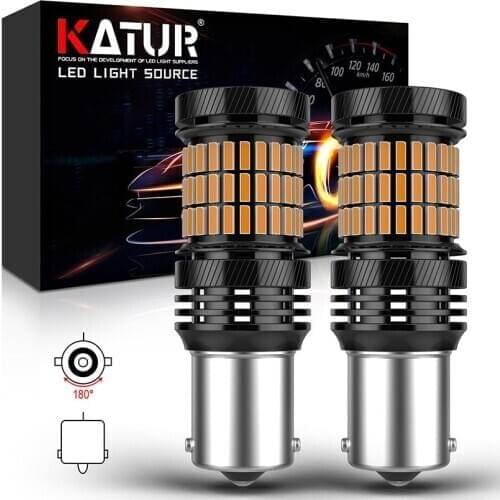 2Pcs Signal lamps Canbus 1156 ba15s P21W Led Reversing lights No Error BAU15S PY21W 7440 T20 992 Led Turn Signal Light Amber 12V