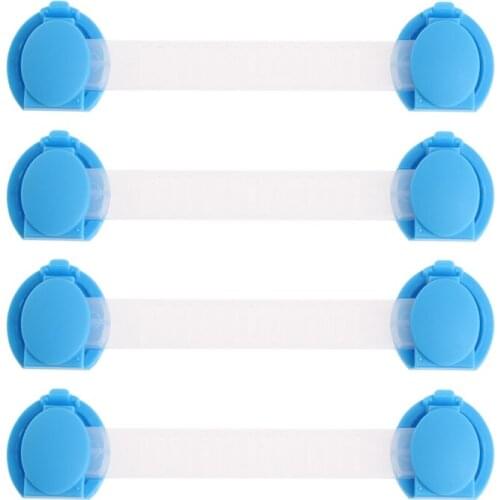 4Pcs Plastic Safety Cabinet Door Children Kids Drawer Cabinet Lock Protection
