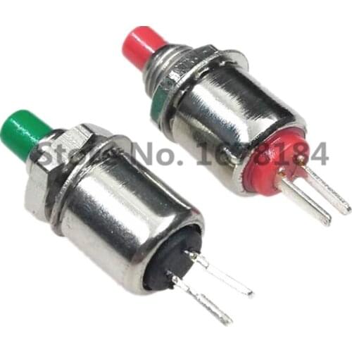 50pcs RED/GREEN DS-402 5mm Spring Return Momentary Micro Push Button Switch 0.5A 125VAC