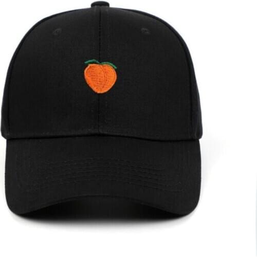 Fruit baseball cap hip hop cotton embroidery peach dad hat for women outdoor sports curved sun hat snapback hat dropshipping