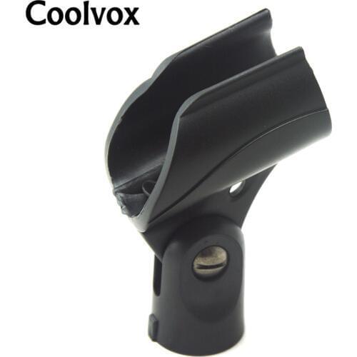 Coolvox Universal Plastic Clamp Musicians Gear Mic Holder Wired Microphone Holder for Shure Handheld Microphone with Metal Nut
