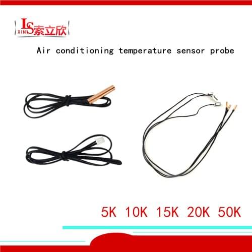 20PCS/LOT Air Conditioner Temperature Sensor Probe Temperature 5K 10K 15K 20K 50K Sensing Head Rubber Head Copper Head