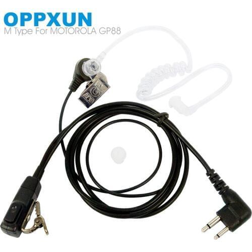 Earpiece Headset Mic for Motorola GP88 GP88S GP2000 HYT TC-500 TC-600 Walkie Talkie Handheld Radio 2 pin Air Tube Earphone