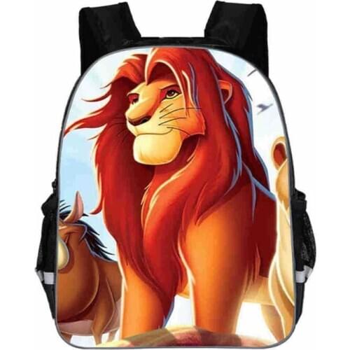 Disney Brand The Lion King School Bags For Boys Girls Christmas gift For Baby Children Simba Cartoon Bag Kids Backpack